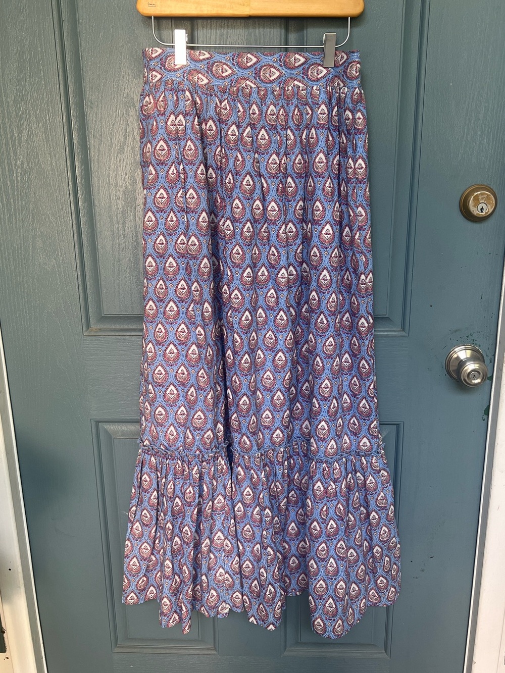 Madison Mathews Boho Tiered Maxi Skirt